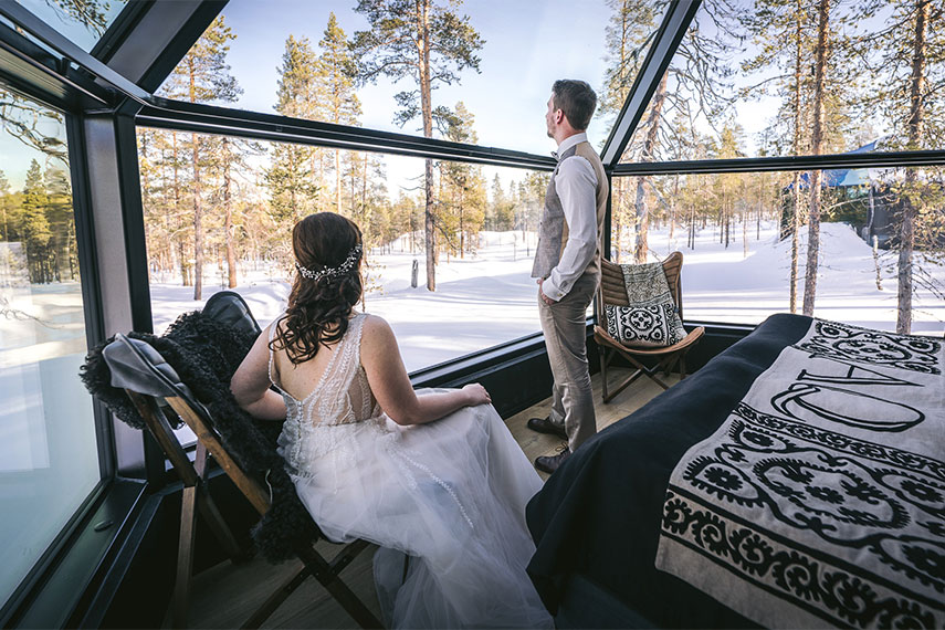 Doris & Lukas, Wilderness hotel Inari, Finland